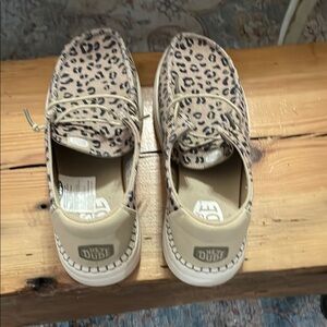 Hey Dude Leopard Print Loafers